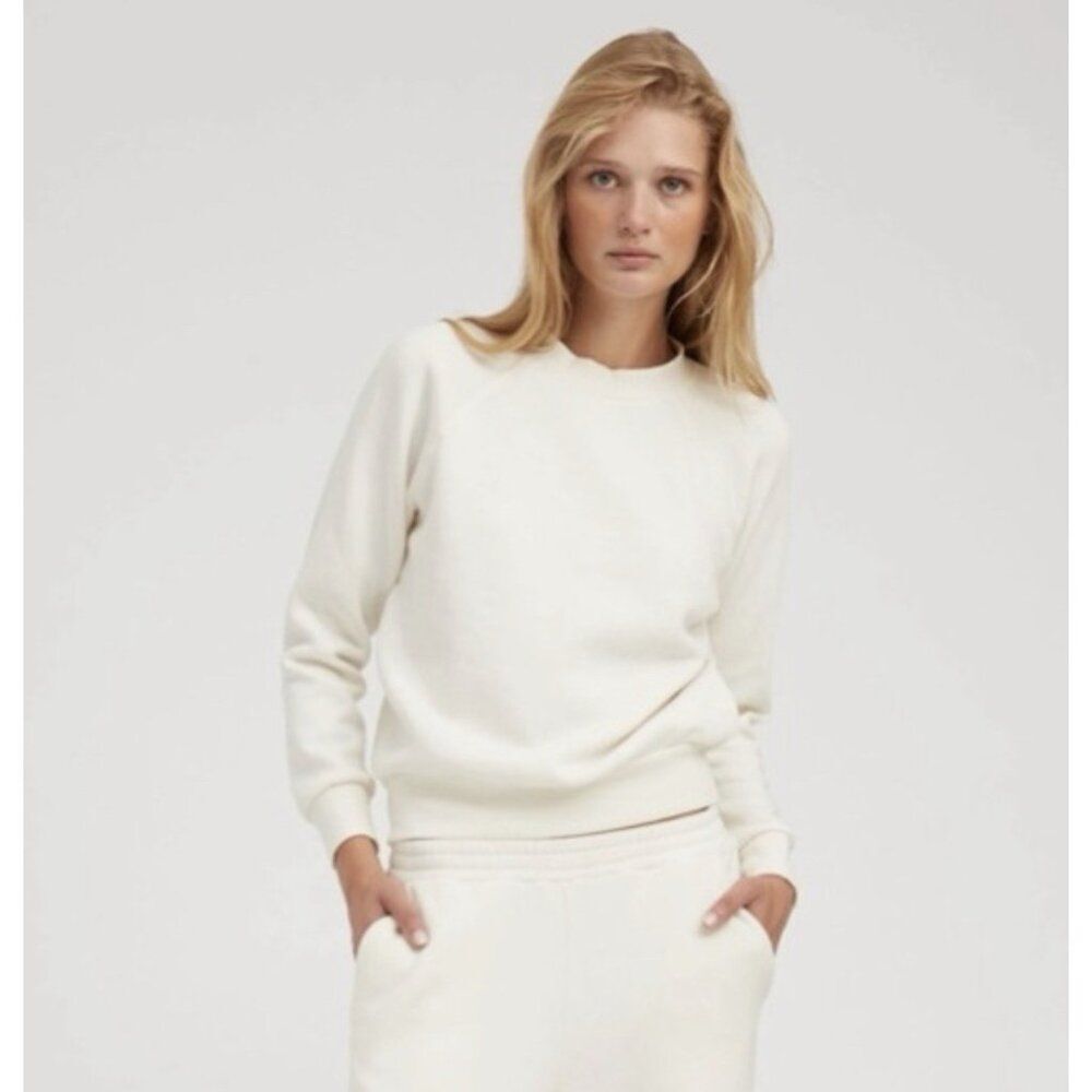 sprwmn bone white Crew Neck long sleeve sweatshirt Small